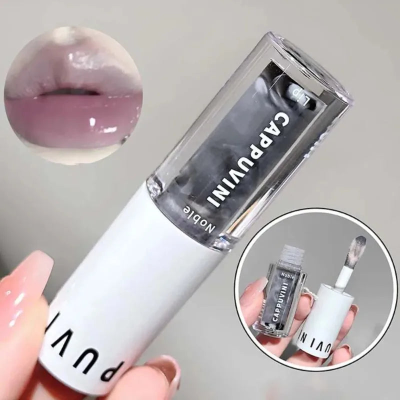 Clear Grey Purple Lip Gloss Temperature Changing Waterlight Mirror Lip Glaze Crystal Tint Plumper Moisturizing Lip Oil Makeup
