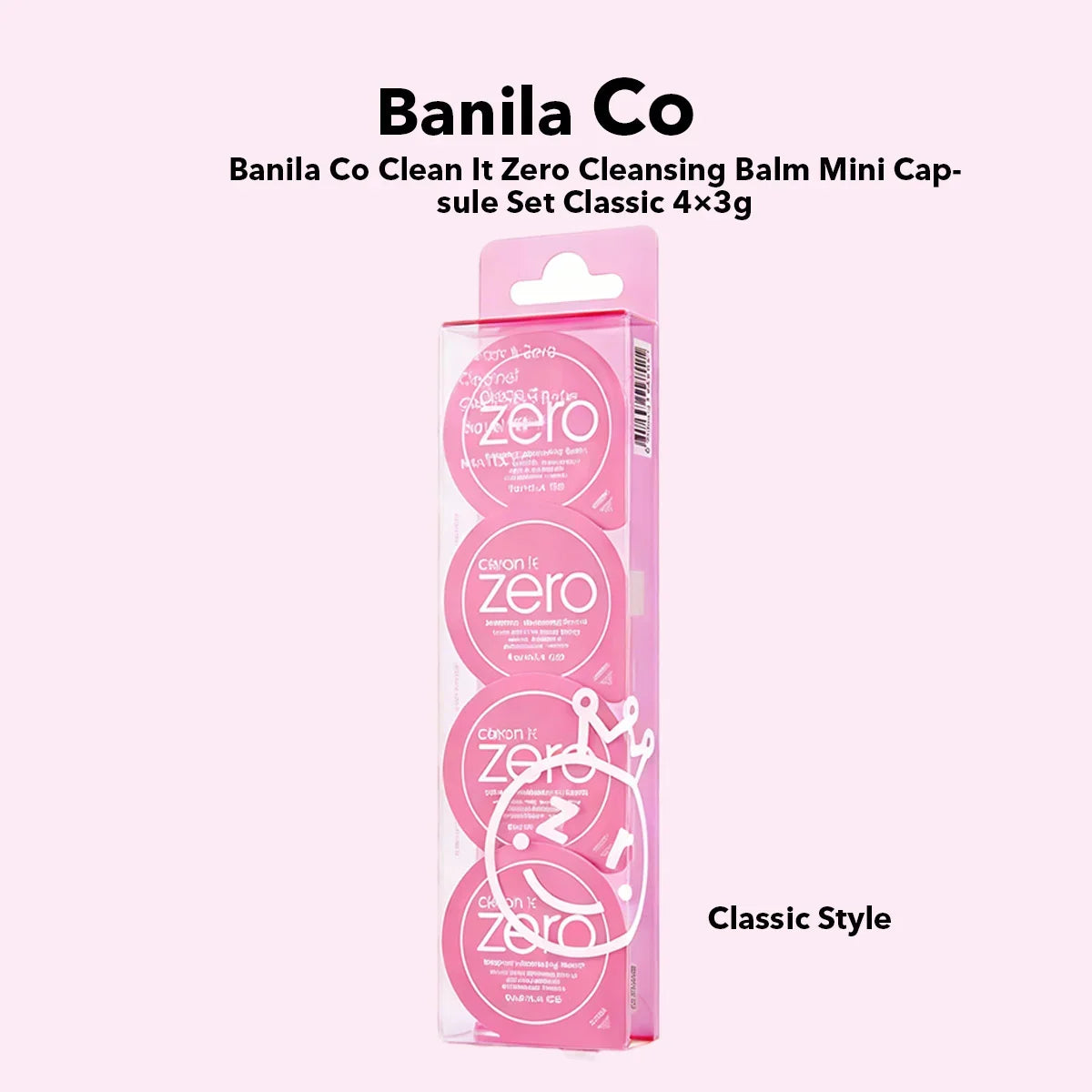 Banila Co Clean It Zero Cleansing Balm Mini Capsule Set 4×3g,Creamy Balm,Deep Makeup Removal,Korean Cosmetic,Korean Makeup