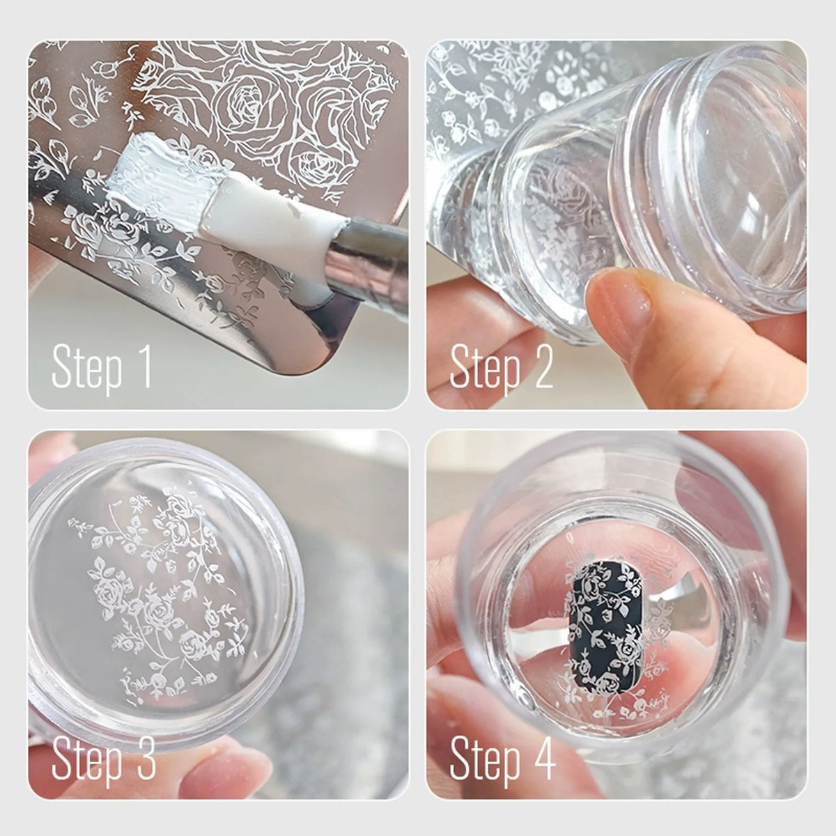CANNI Stamping Gel Kit Gradient Nail Design Creamy Painting Gel Fast Transfer Nail Drawing Easy Used French Nail New Learner Set
