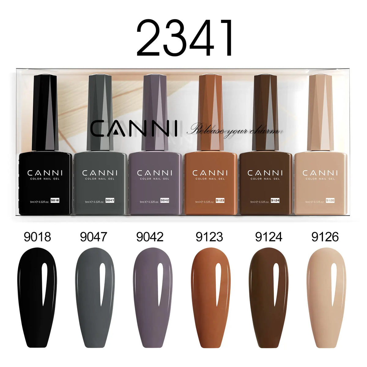 6pcs/kit CANNI Gel Nail Polish TPO FREE Nails Semi Transparent Jelly Pink Collection Soak Off UV LED Gel Diamond Top Coat Set