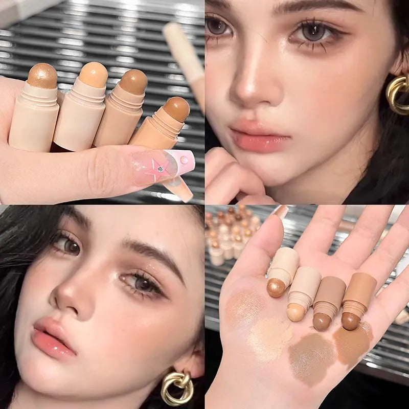 4-in-1 Multi-Color Contouring Stick Nose Shadow Contour Silky Matte Cream Easy Application for Facial Brightening Product