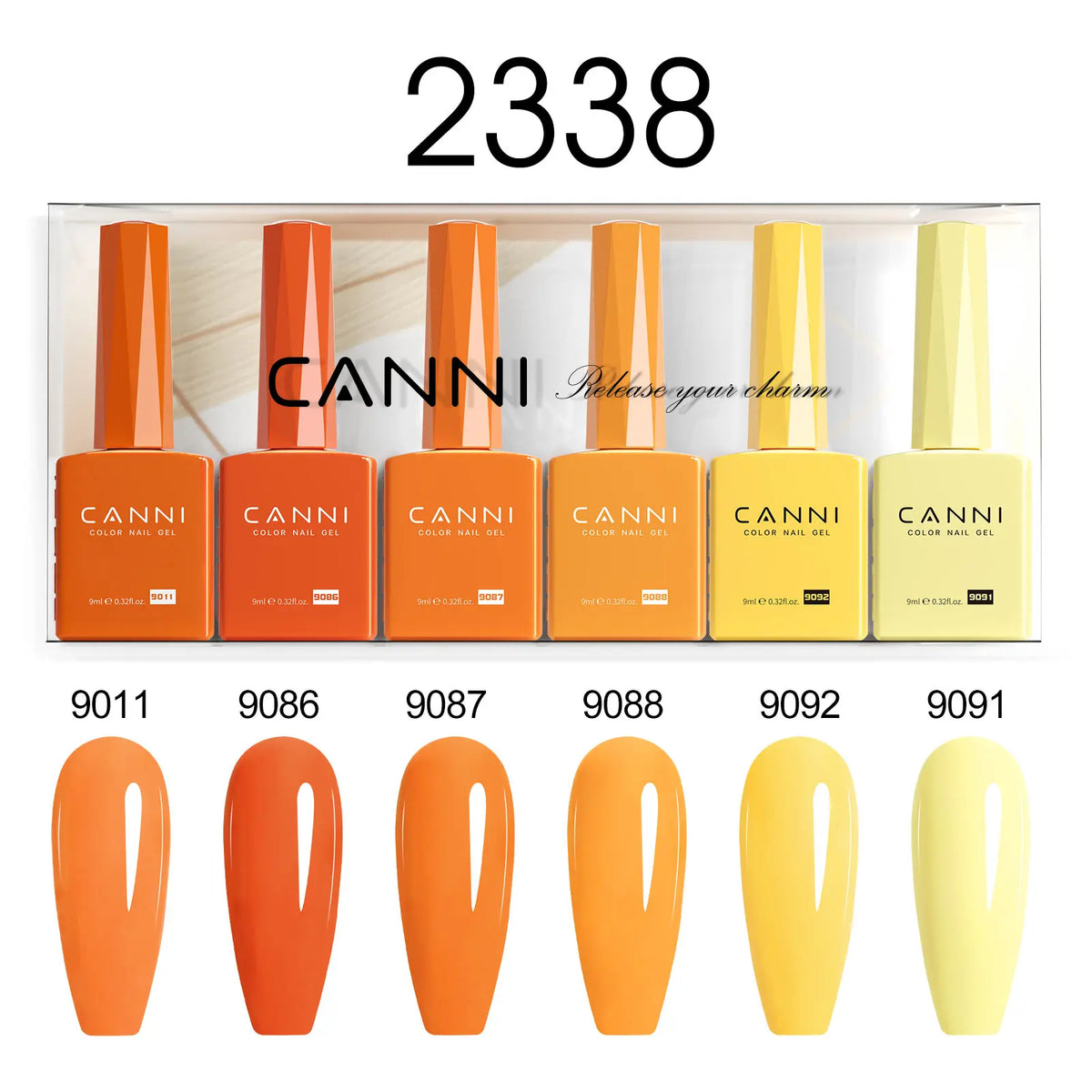 6pcs/kit CANNI Gel Nail Polish TPO FREE Nails Semi Transparent Jelly Pink Collection Soak Off UV LED Gel Diamond Top Coat Set