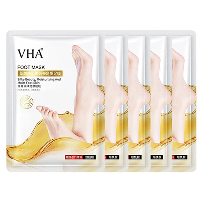 1/3/5 Pairs Goat Milk Exfoliating Foot Mask Feet Pedicure Remove Dead Skin Moisturizing Foot Exfoliator Feet Masks Skin Care