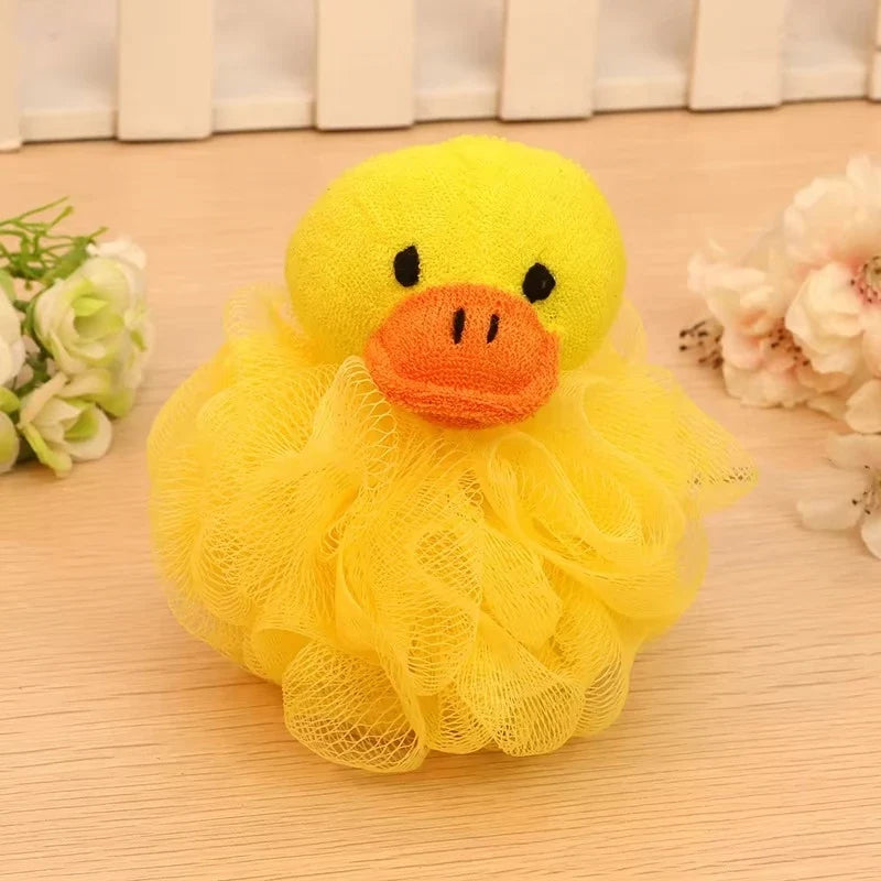 Bath Sponges Animal Kids Loofah Bath Pouf Mesh Animal Toy Bath Sponge Colorful Cartoon Body Scrubber Balls Shower Mesh for Kids