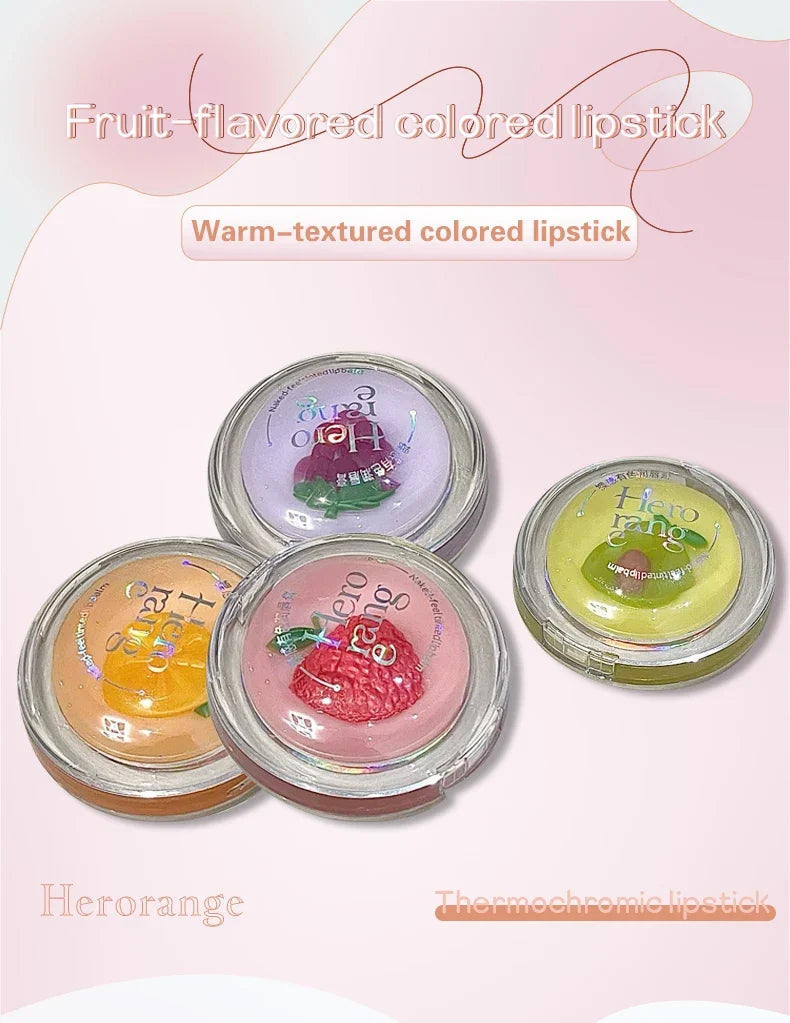 Herorange Tinted Lip Balm Moisturizing Anti-Dry Reduces Lip Lines for Autumn Winter