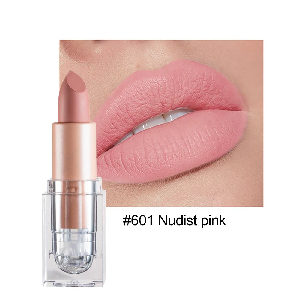 HANDAIYAN Matte Nude Lipstick Velvet Finish Long Lasting Waterproof Korean Beauty Cosmetic Makeup Gift for Women