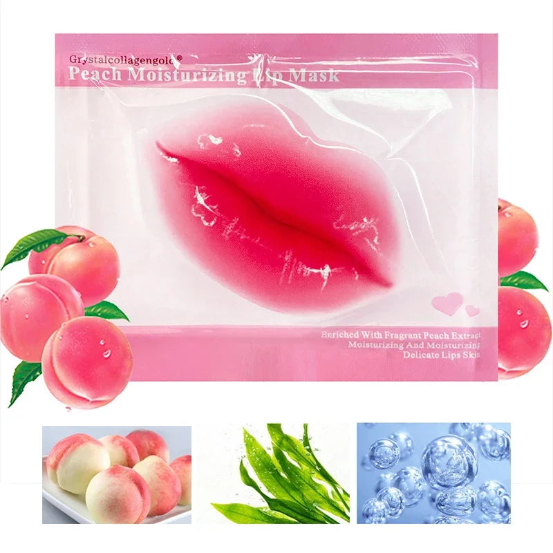 30PCS Collagen Crystal Lip Mask Gel Patches Moisturizing Hydrating Repair Lines Lips Plumper Pad Lip Care Enhancement Lip Mask