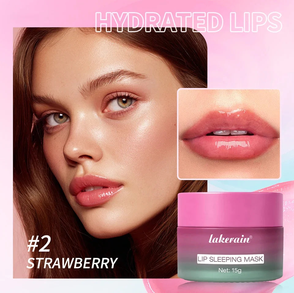 Blueberry Lip Sleeping Mask Overnight Dual Color Hydration For Dry Cracked Skin Reduces Fine Lines Moisturizing Nourish Lip Care
