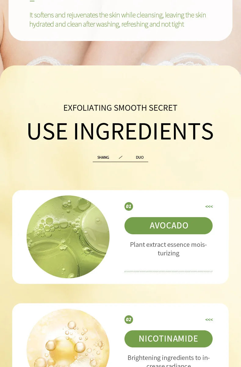 Body Scrub Face Collagen Body Wash SADOER Exfoliating Fruit Bath Salt Scrub Moisturizing Gentle Smooth Skin Refresh Cleaning Hot