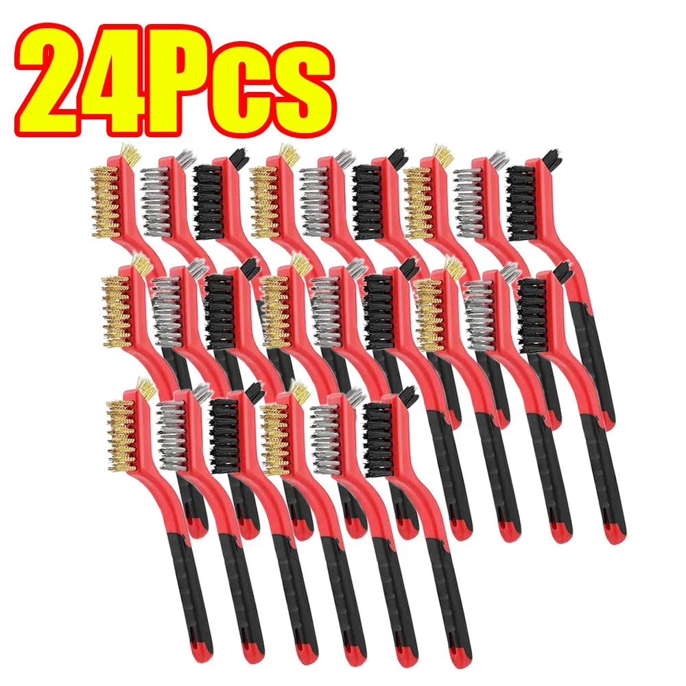 3-45Pcs Brass Cleaning Brush Metal Brass/Stainless Steel/Nylon for Gas Hoods Grease and Stain Removal Cooktop Cleaning Tool