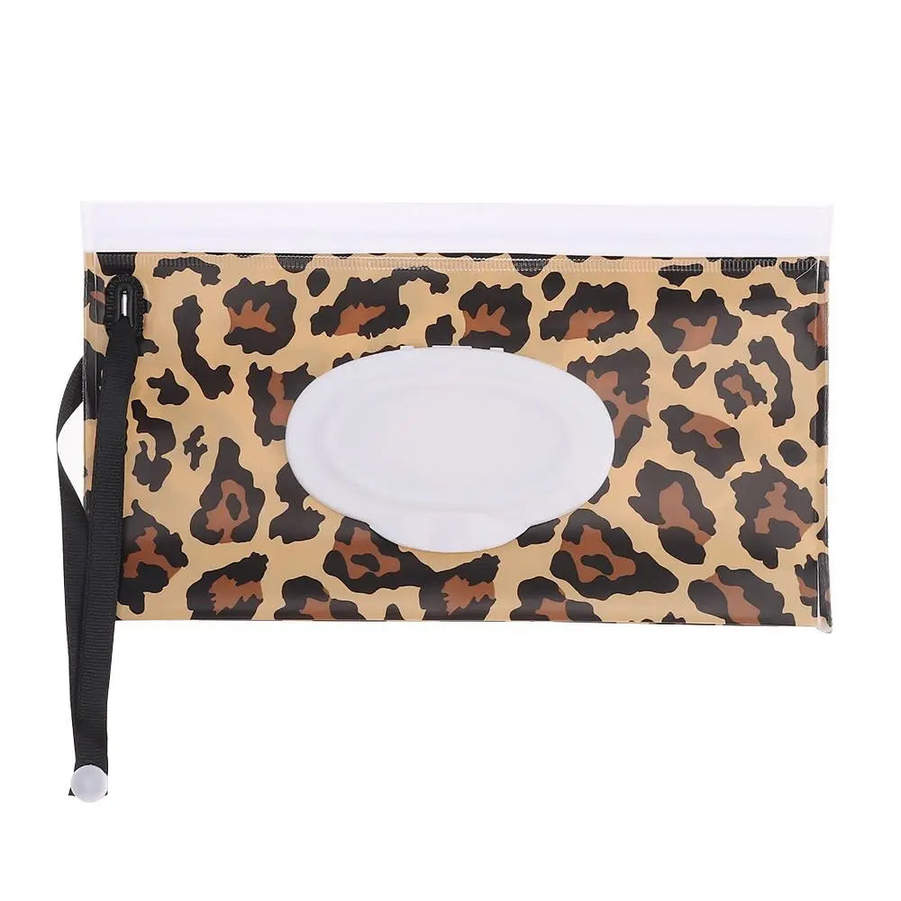 1 PC Outdoor Portable Baby Wet Wipe Pouch Portable Buckle Wipes Holder Case Flip Cover Snap-Strap Reusable Wet Wipe Bag