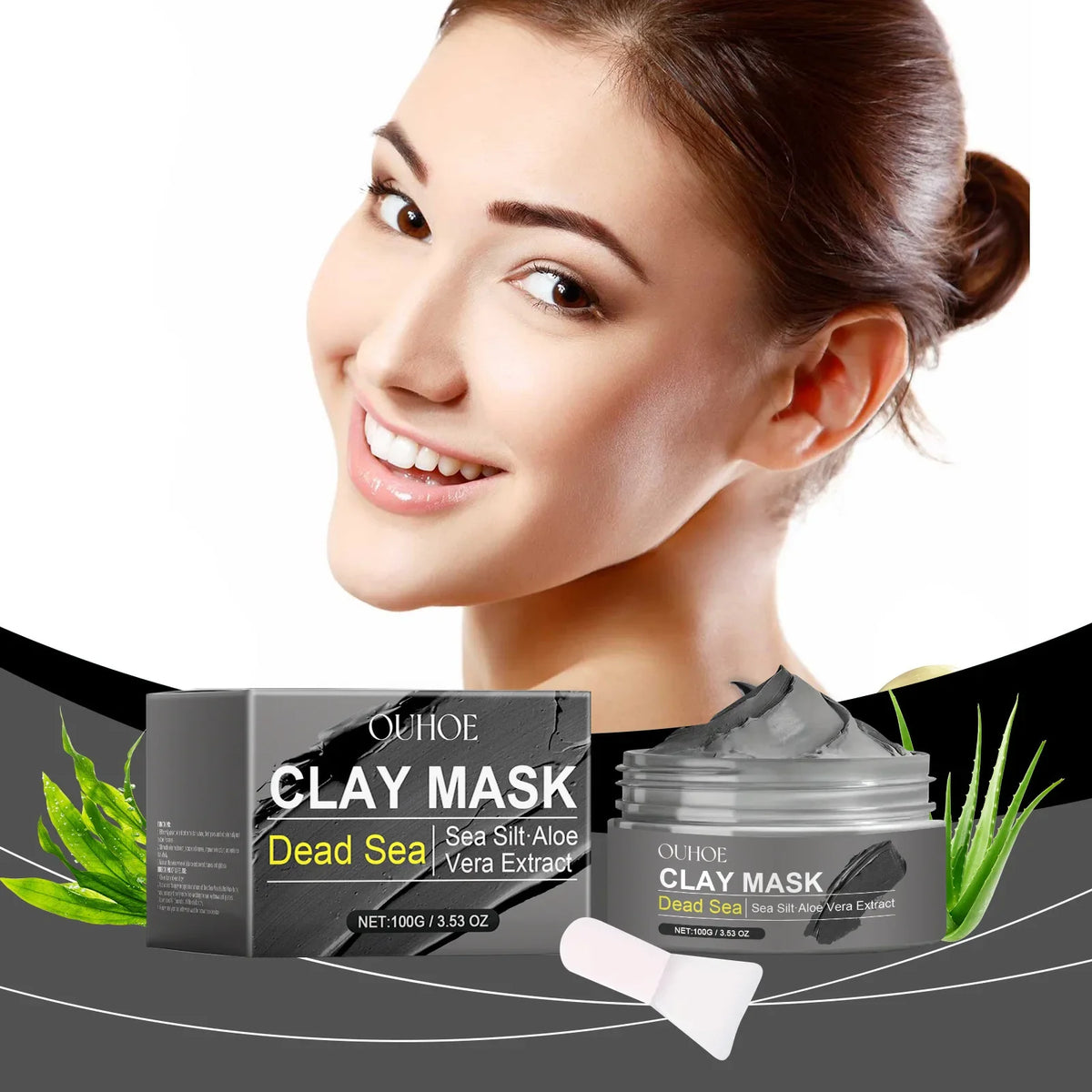 Deep Cleansing Face Mask Dead Sea Mud Brightening Facial Hydrating Oil Control Soothing Skin Repair Acne Blackhead Remover Mask