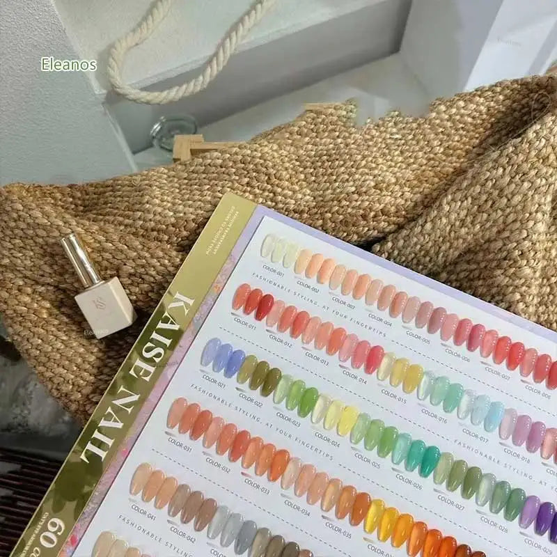 Eleanos Korean Style 60pcs Jelly Opal Gel Polish Set TPO Free Syrup Gel Kit Color Chart For Nail Salon 15ml Transparent UV Gel