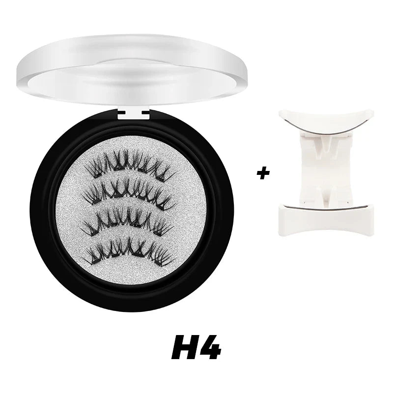 DINGSEN 1 Set Magnetic Eyelashes 3D Natural False Eyelashes Reusable Magnet Clip Set Lashes Extension Makeup Tweezers Lash Set