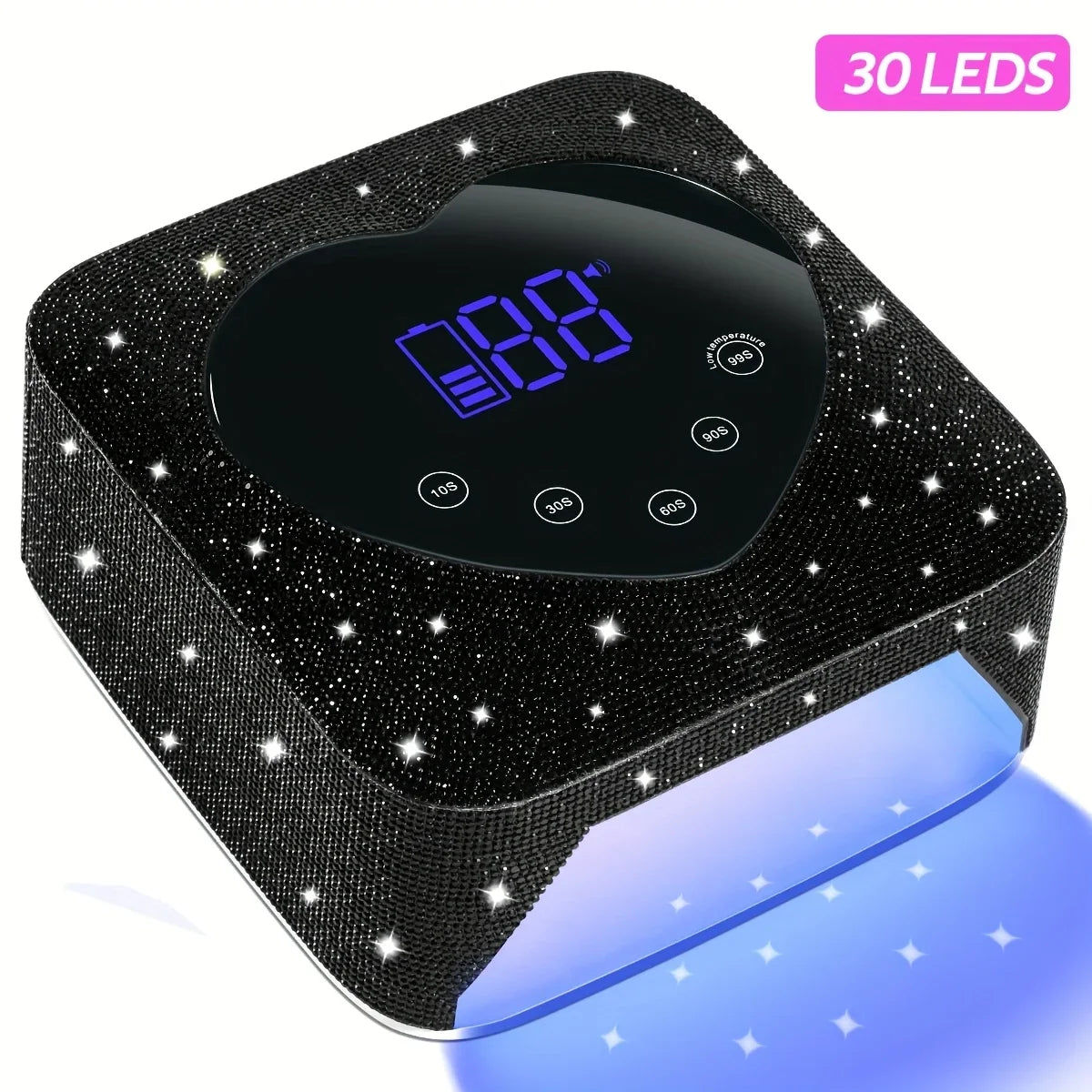 72W Cordless UV Nail Lamp Rechargeable 30 LEDs Nail Dryer with 5 Timer Settings UV Cabin Manicure Light for Nails Nail Art Tools
