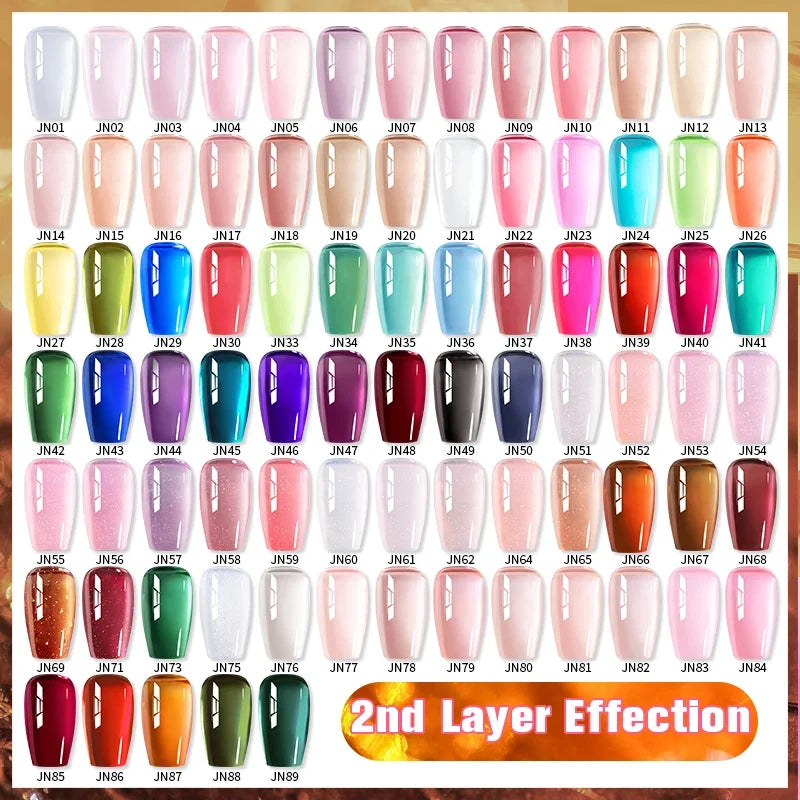 BORN PRETTY 10ml Blood Red Jelly Transparent Gel Nail Polish Wine Red Winter Color Semi Permanent Soak Off UV LED Varnish