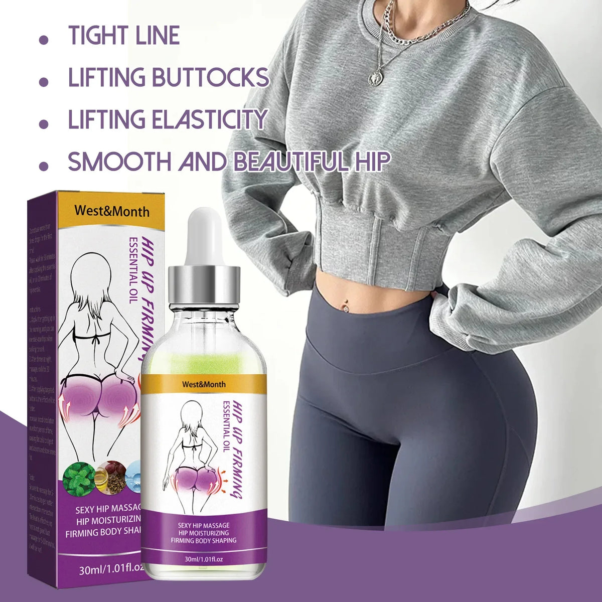 Buttock Massage Essential Oil Hip Lift up Hydrating Shaping Firming Big Ass Plumping Improve Elasticity Sexy Butt Tightening Oil