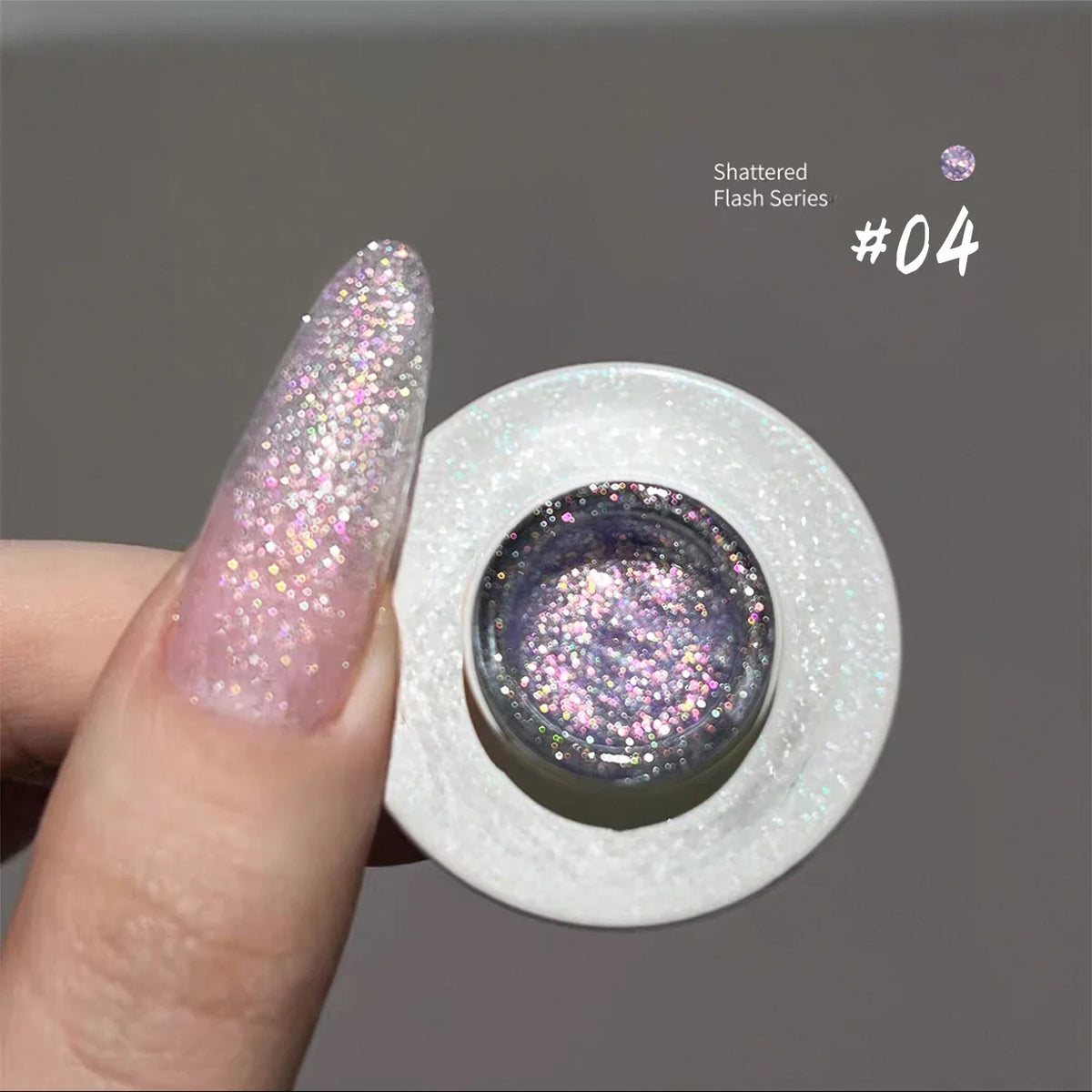 1-12pcs WS Summer Autumn Nails Flashing Reflective Disco Pink Blue White Broken Diamond Gel Nail Polish Nail Art Nail Supplies