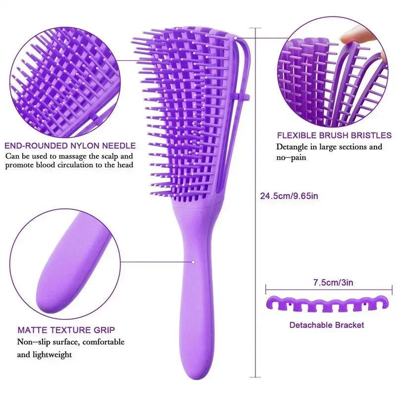 2pcs/set Profesional Hairbrush with Spray Bottle Scalp Massage Hair Care Soft Comb Mist Spray Bottle Salon Hair Styling Tools