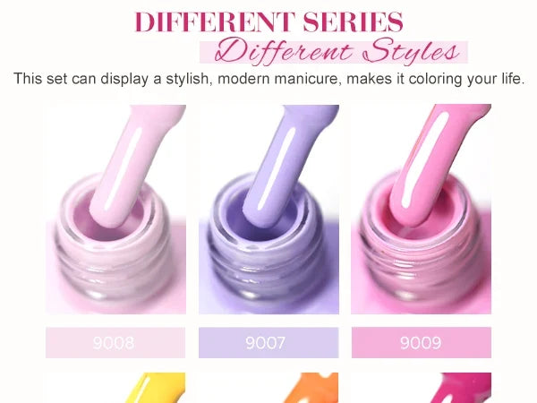 CANNI Nail Gel Polish Set Upgraded HEMA FREE Summer Nails Smooth Texture Ultra Gloss Top Coat Pigmented Gel Soak off UV LED Gel