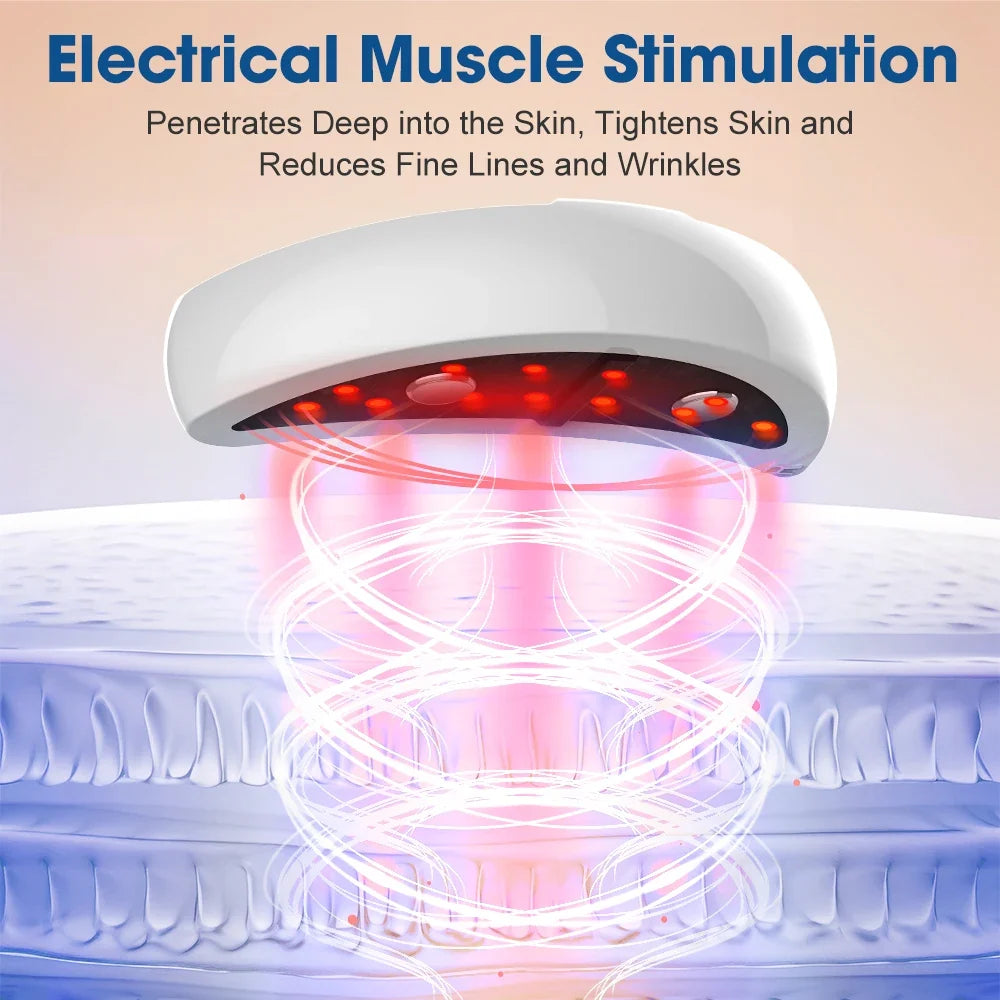 660nm LED Light Eye Face Beauty Massage Muscle Stimulator Facial Lifting Anti-Wrinkle Reduce Dark Circles Eyes Swelling Forehead Care Device