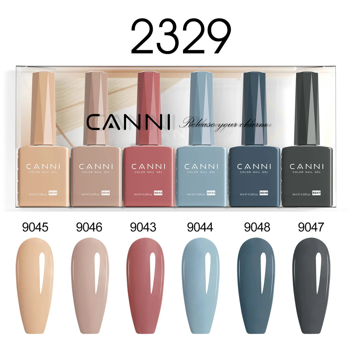 6pcs/kit CANNI Gel Nail Polish TPO FREE Nails Semi Transparent Jelly Pink Collection Soak Off UV LED Gel Diamond Top Coat Set