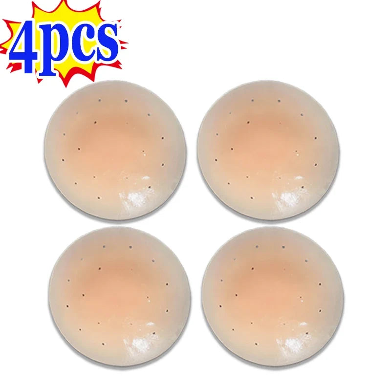 Invisible Self Adhesive Chest Paste Reusable Silicone Nipple Cover Lift Up Sticky Bra Breathable Breast Stickers Women Intimates