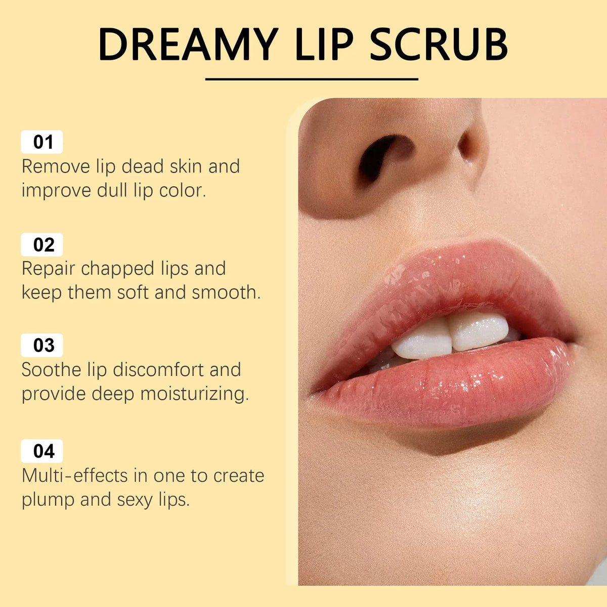 Coconut Vanilla Lip Scrub Exfoliating Even Lip Color Remove Dead Skin Repair Chapped Lip Deep Moisturizing Plump Lip Skin Care