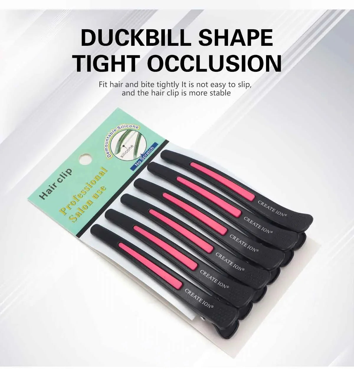 6Pcs Salon Alligator Hair Clips Traceless Hairdressing Clips Claws Section Barbershop Beauty Styling Tools Hairpin Accessories