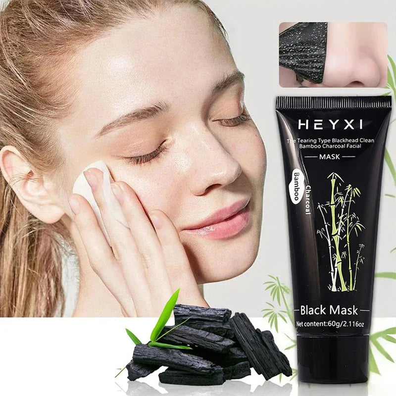 Bamboo charcoal tear off facial mask, clean skin, cool and control oil, replenish water and moisturize, make skin cleaner