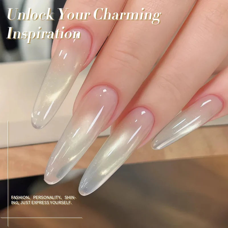 BORN PRETTY Gold Pink Cat Magnetic Gel Polish 10ml Water Light Spaking Glitter  Soak Off UV Semi Permanent Varnish Manicure