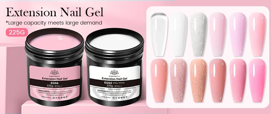 BORN PRETTY Solid Nail Glue Gel for False Nail Tips Extension3D Shaping Sculpting Carving Flower Glue for Press On Nails