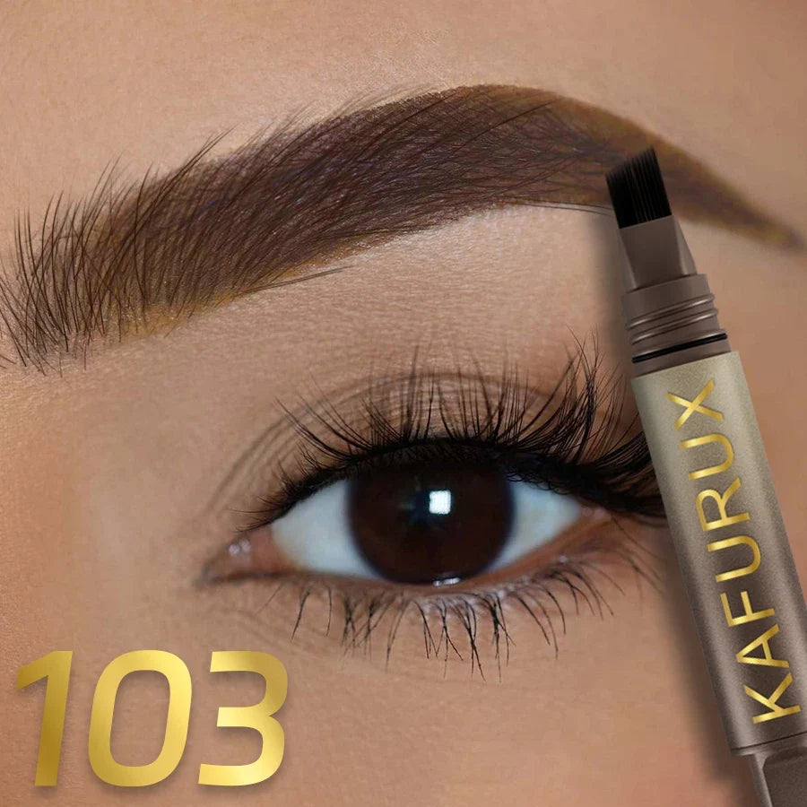 3D Dye Eyebrow Pencil Hairling Anti-smudge Waterproof Long Lasting Black Brown Large Brush Natural Wild Eyebrow Enhancers Cream