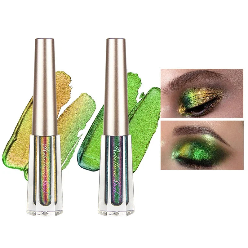 Chameleon EyeshadowsDiamond Glitter Liquid Eyeshadow StickHighly Pigmented Metallic Shimmering Long Lasting Shine All Makeup