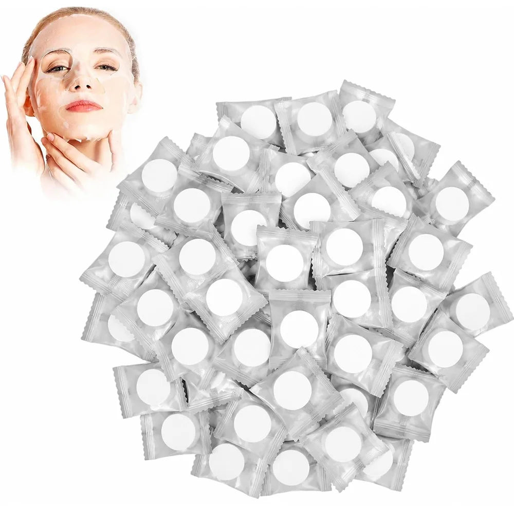 50/100 Pieces Compressed Disposable Facial Mask Portable Non-woven Face Mask DIY Skin Care Tool For Home Beauty Accessories
