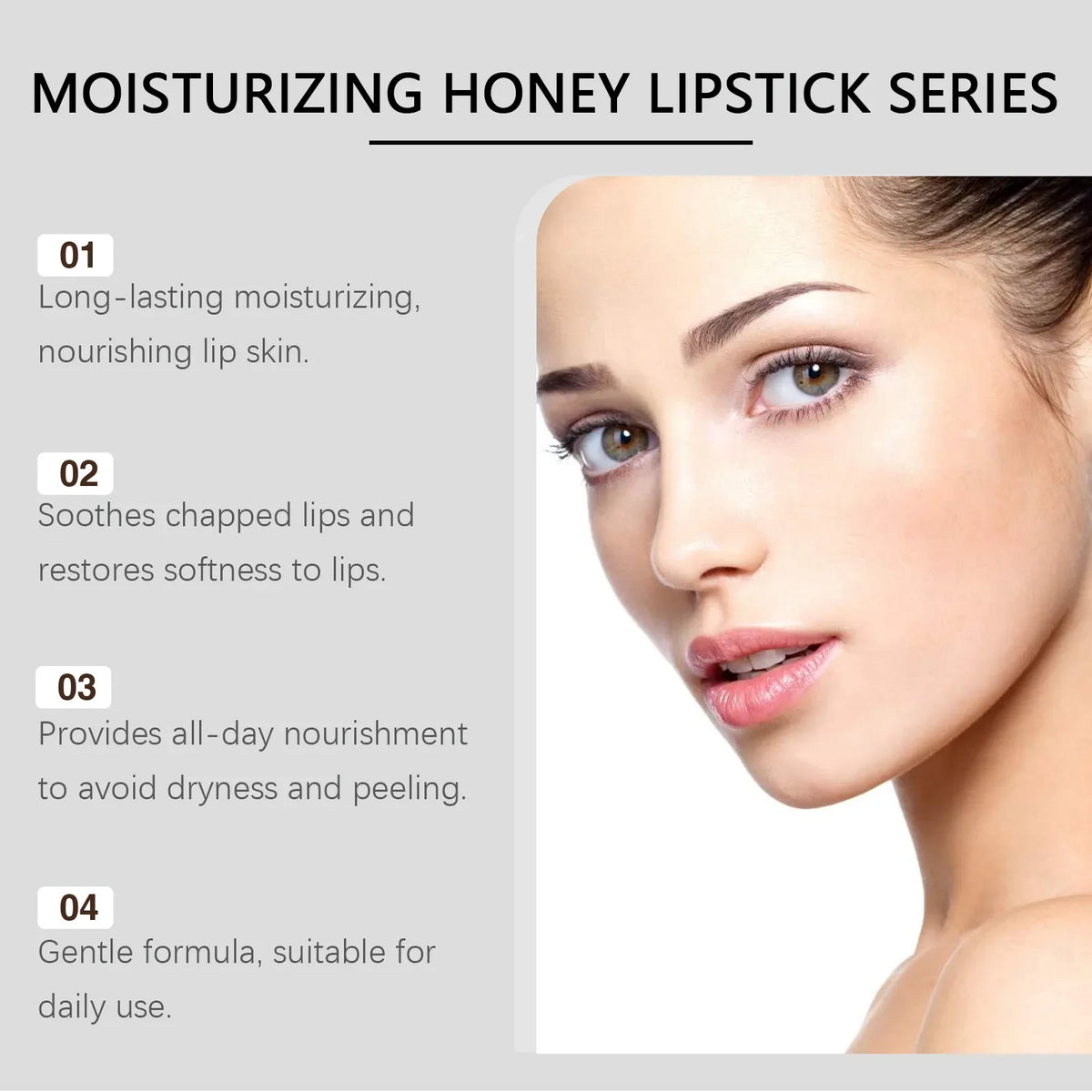 EELHOE Pink Honey Lipstick Vitamin E Long Lasting Lip Tint Waterproof Nourish Lip Plumper Extreme Volume Moisturizing Lip Balm