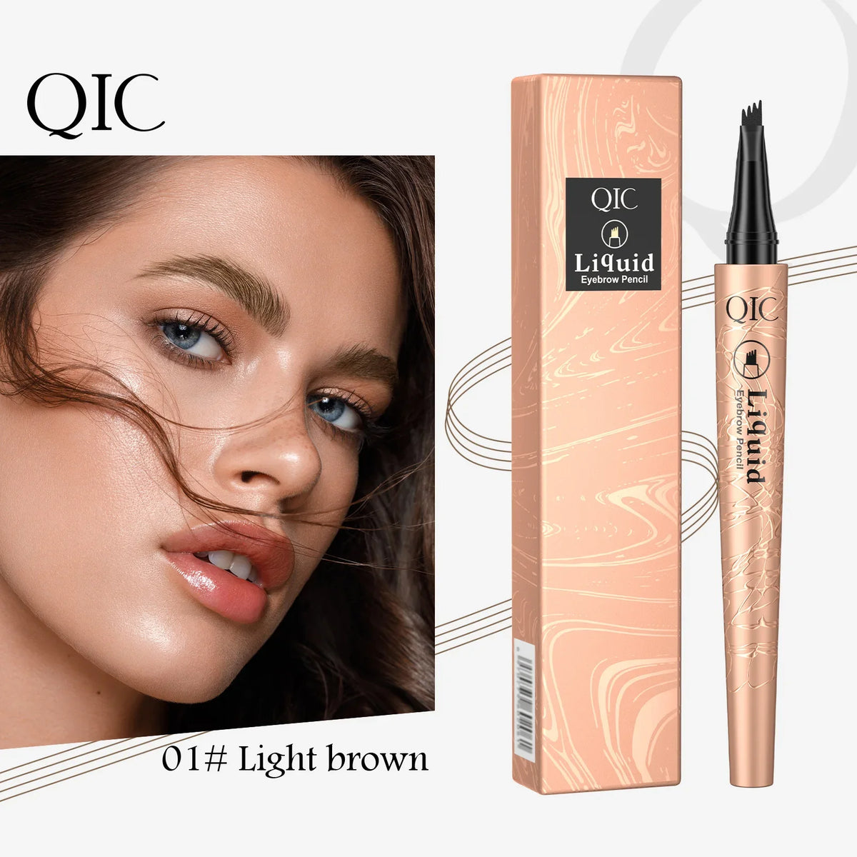 4 Tips Eyebrow Pen Waterproof Anti-smudge Long Lasting Liquid Brow 4 Colors Microblading Natural Wild Eyebrow Makeup