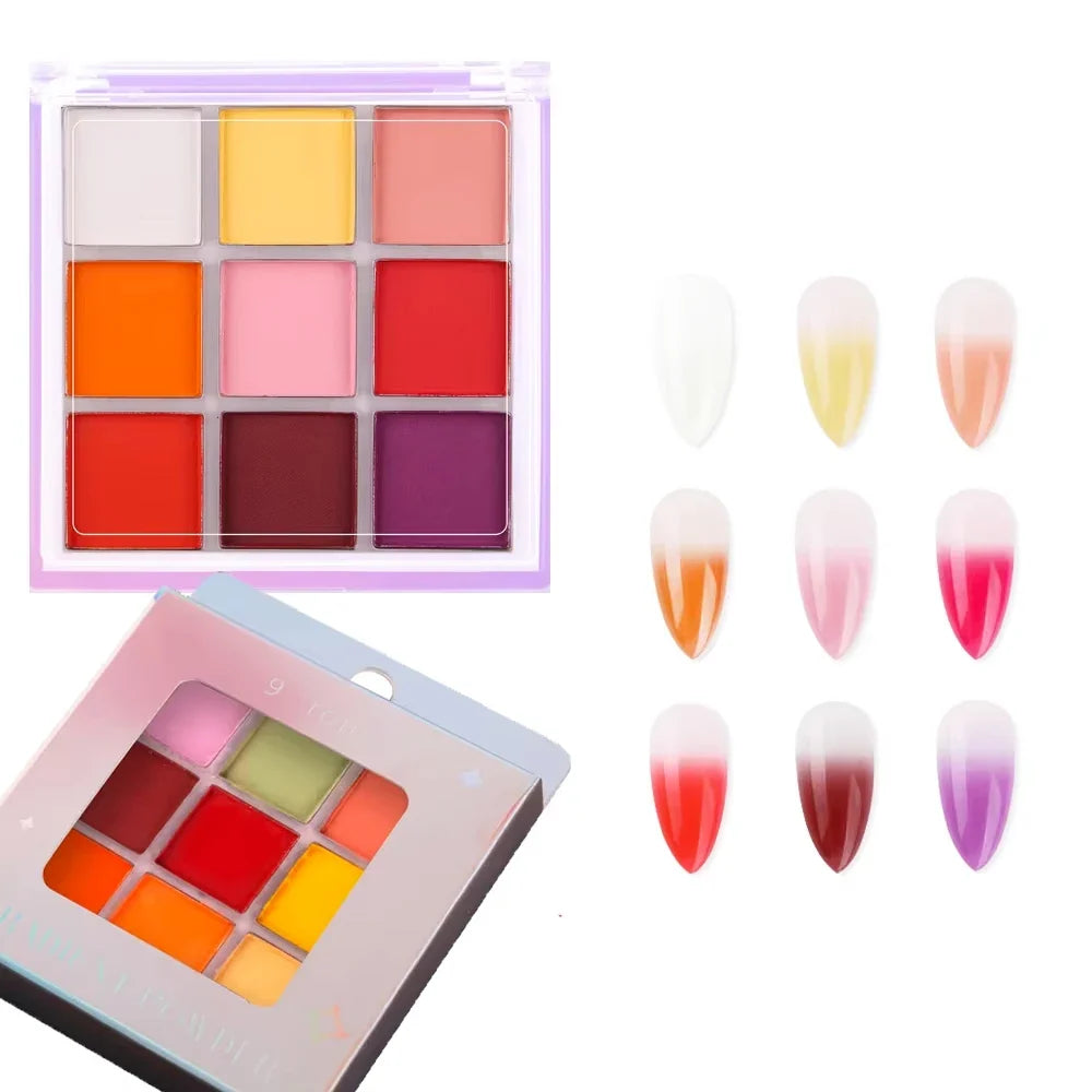 40 Color Ultimate Palette Matte Finish Nail Glitter Powder Long-Lasting Gradient Rainbow  Blush High Pigment Nail Makeup Kits