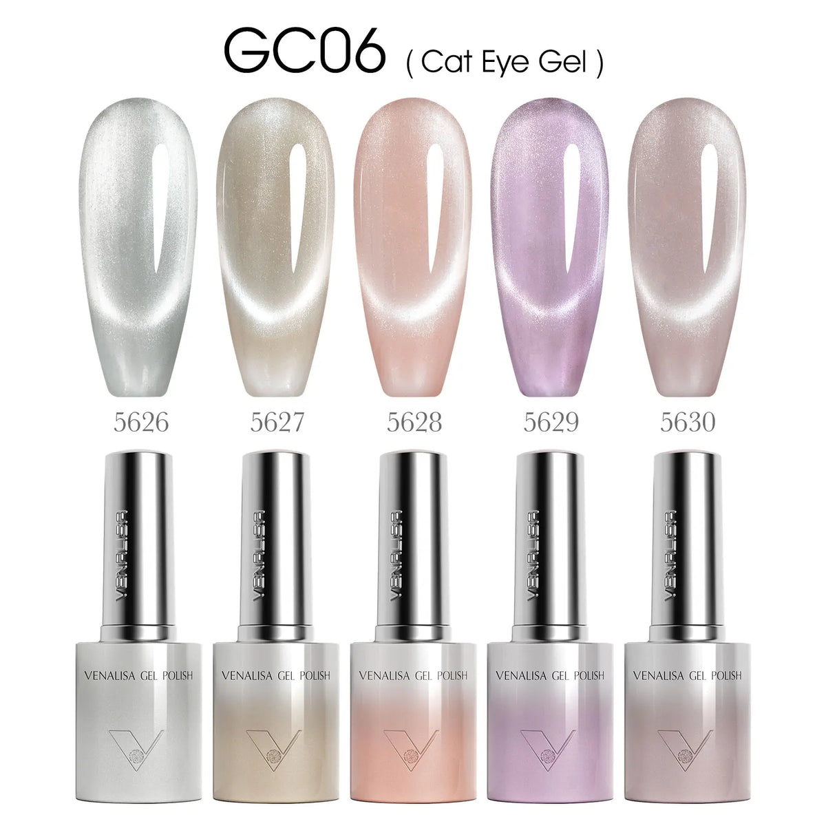 1/5pcsVenalisa Hema/TPO Free Cat Eye Gel Magnet Ultra Flash Nail Gel Polish Diamond Sparkle Soak Off UV LED Varnish Nail Gel
