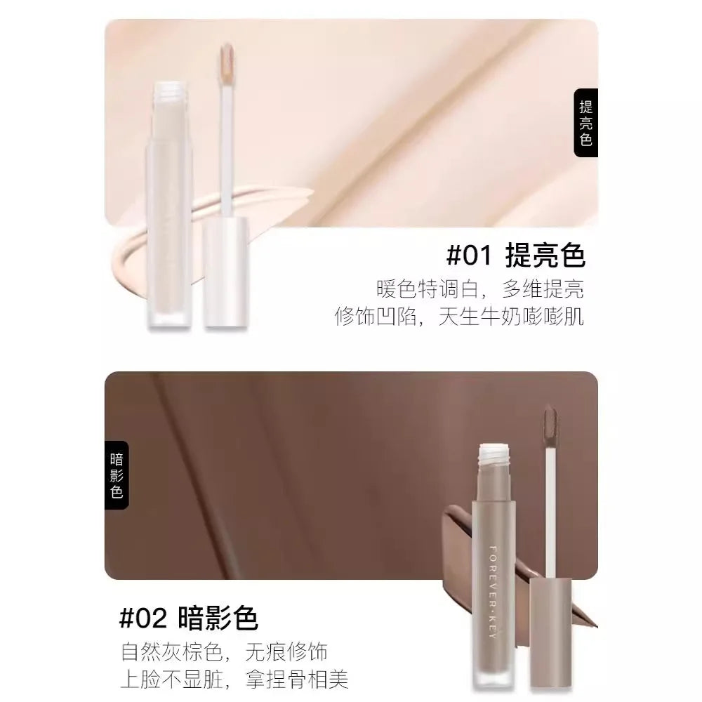 Forever Key Liquid Contour Stick Matte Hydrating Lightweight for Nose Shadow Contouring Highlighting Side Brightening Makeup
