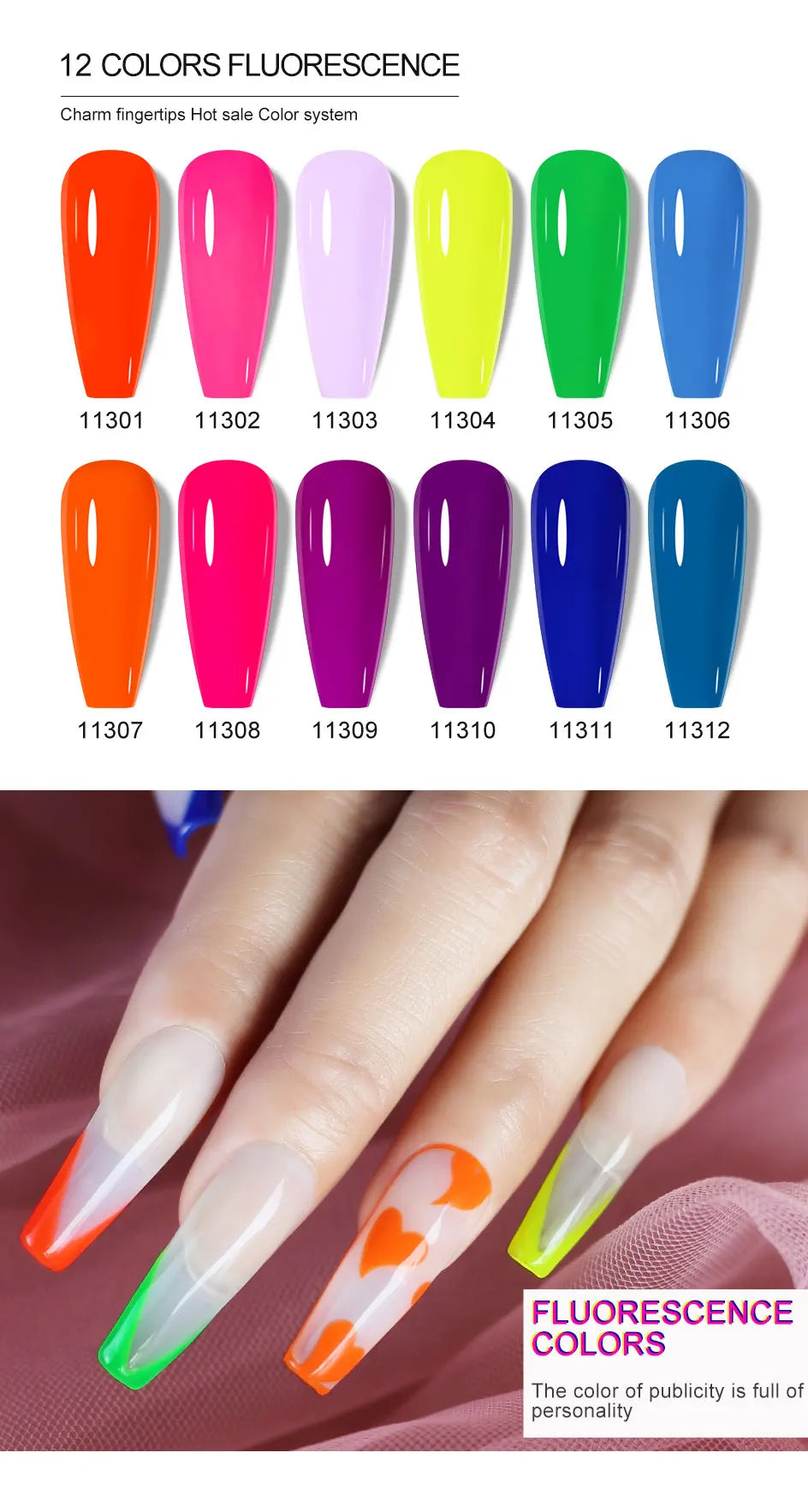Clou Beaute Solid Gel Nail Polish Milky White Neon Green Color Gel Varnish HEMA TPO FREE Gel Polish Nail Art Semi Permanent Nail