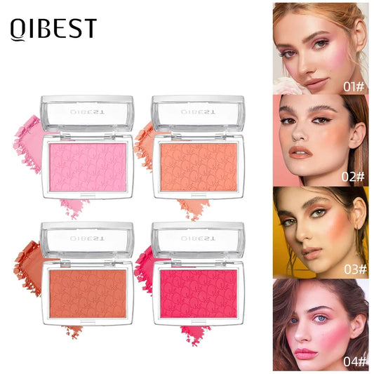 Embossed Powder Blush Peach Pink Coral Tint Makeup 3D Relief Blush Palette Brown Cheek Contour Rouge Cosmetics Face Brightens