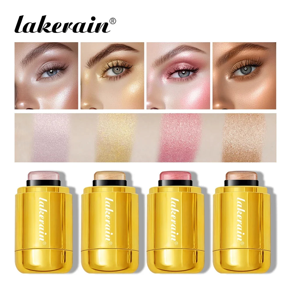 4Colors Highlighter Stick Brightening Skin Tone Contouring Natural Stereo Concealer Blush Multi-Purpose Stick