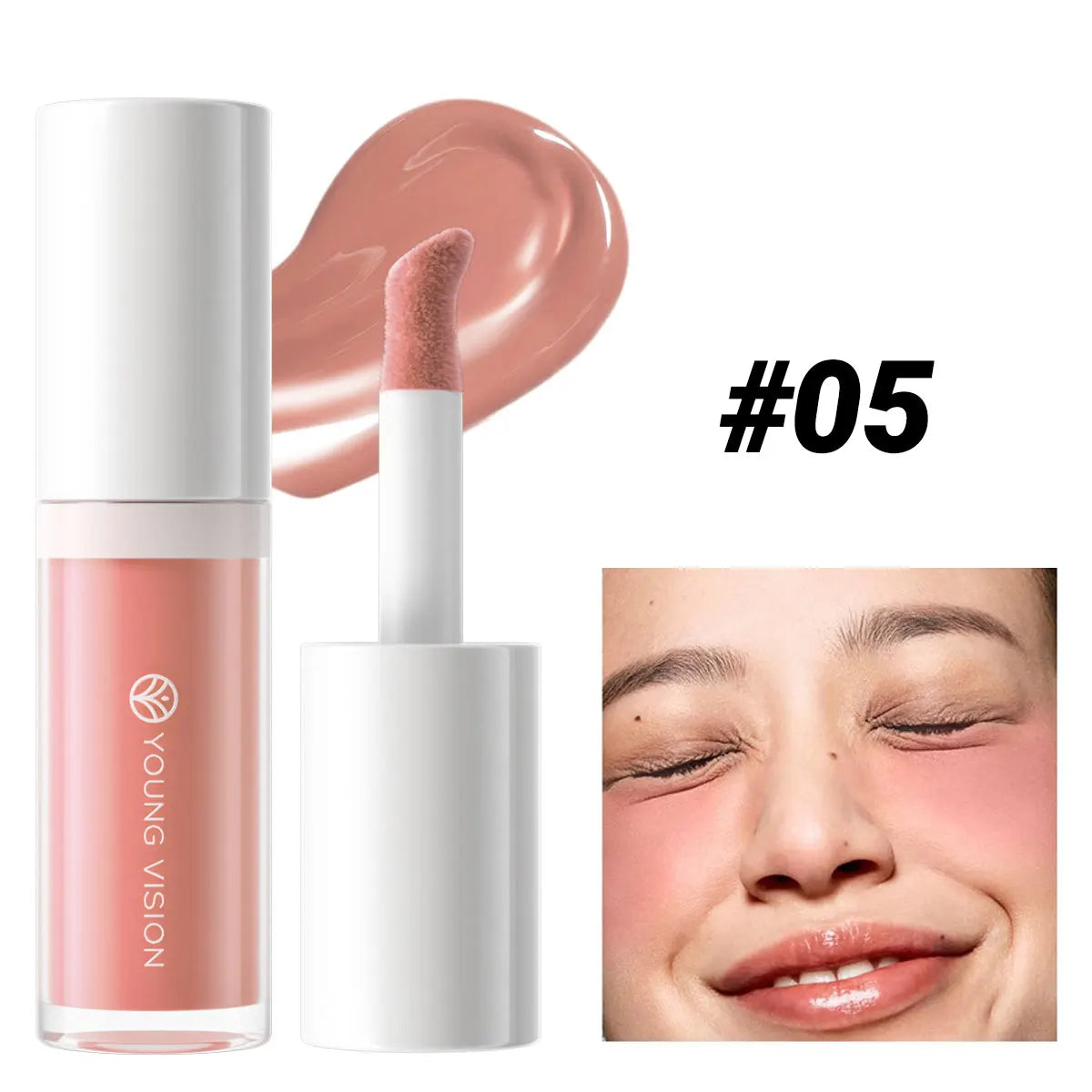 6Colors  Liquid Blush Long-Lasting Liquid Blush For High-Pigment Colour, Creates A Soft, Dewy Finish, Vegan & Cruelty-Free