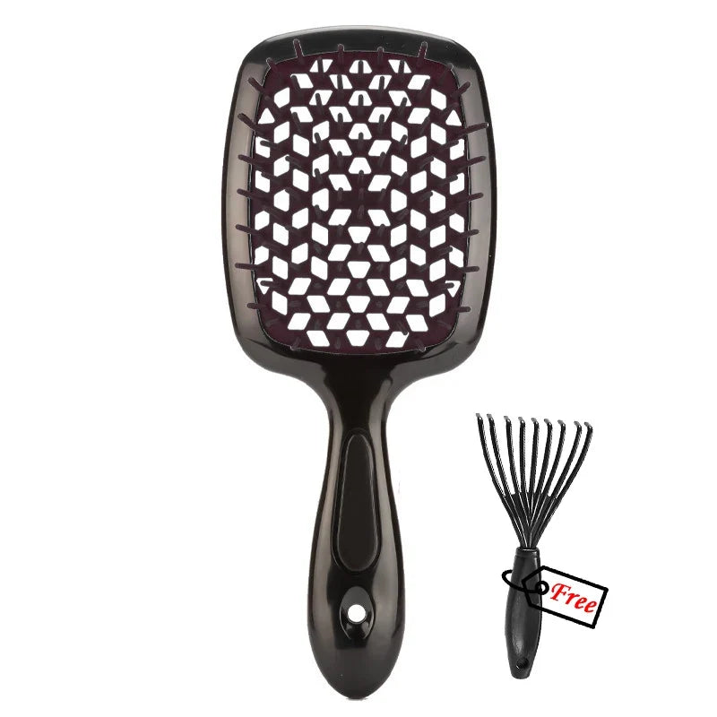 Hair Comb Anti Static Scalp Massage Brush Wet Dry Hair Detangling Styling Comb Salon Barber Brushes Demelante Hair Care Tools