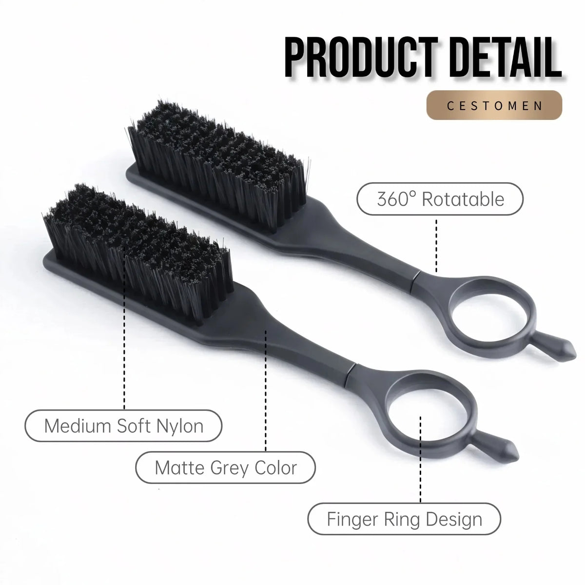 5PCS/Set Pro Barber Fine Mist Spray Bottle Spining Dual-Side Tooth Folding Haircut Comb Duster Hair Cleaning Brush Styling Tools