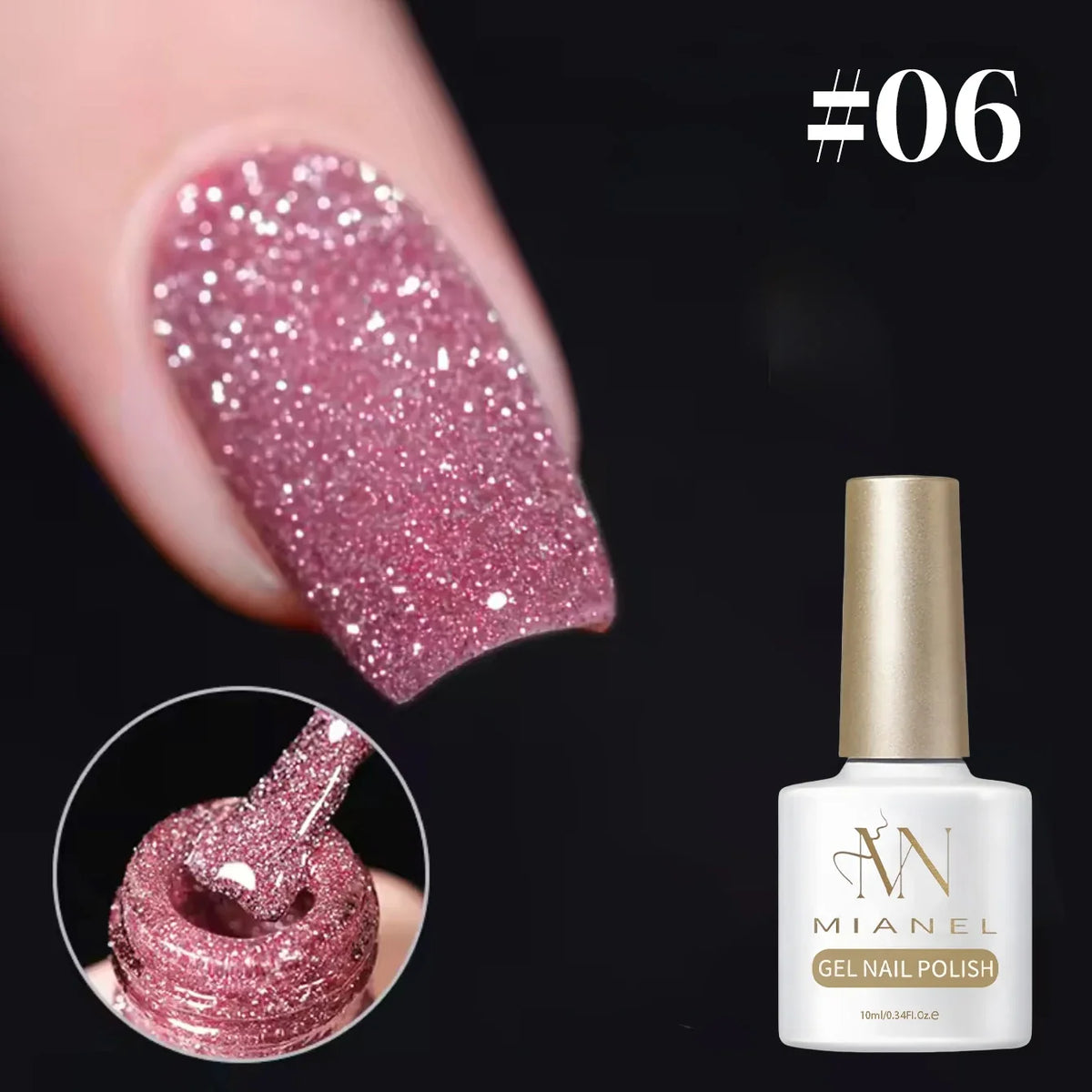 1-12pcs Wine Red Flash Crushed Strobe High Density Diamond Glitter Gel Nail Polish Black Nails Red Nails White Nails