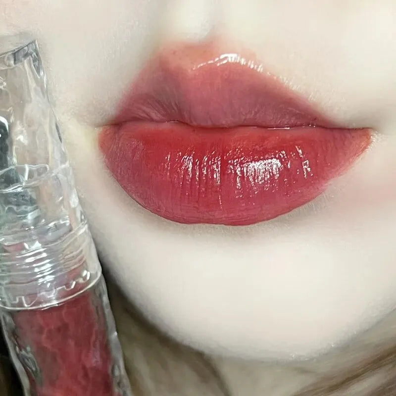 HERORANGEHR292 Glacier Rock Mirror Water Glazed Lip Glaze Moisturizes and Moisturizes, Forming a Film That Is Not Easy to Fade