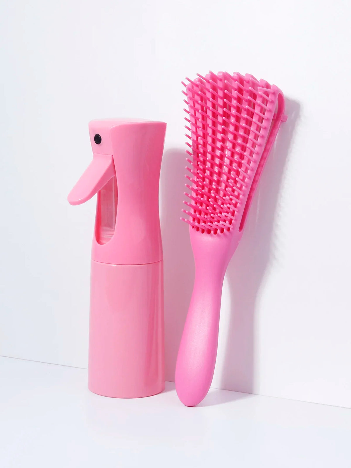 2pcs/set Profesional Hairbrush with Spray Bottle Scalp Massage Hair Care Soft Comb Mist Spray Bottle Salon Hair Styling Tools