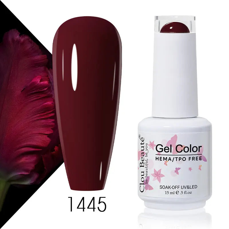 Clou Beaute Coffee Colors Nail Gel Polish HEMA/TPO FREE Soak off UV/LED 15ml Vernis Semi Permanent Nail Varnish 15ml Base Top